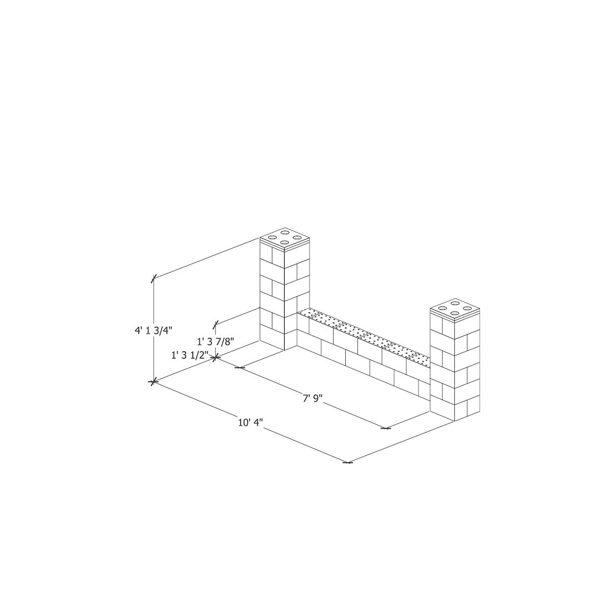 Check out 16" Columns with Half Wall from ByFusion!