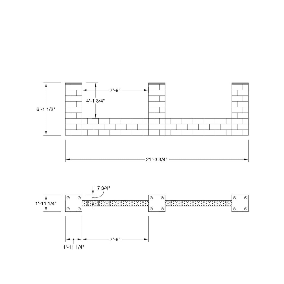 Check out 24" Columns with Half Wall from ByFusion!