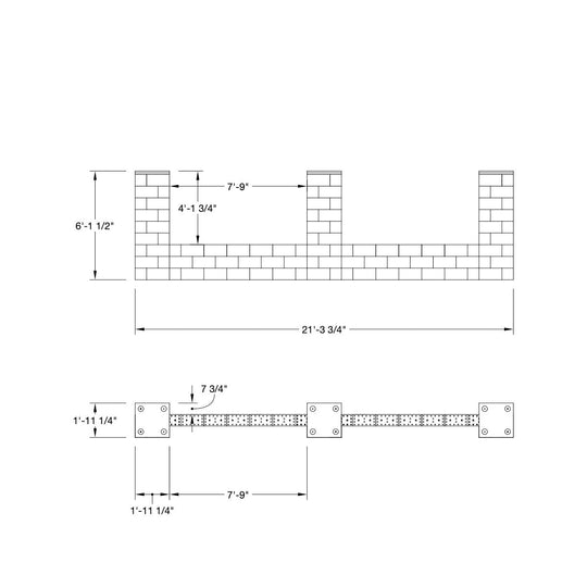 Check out 24" Columns with Half Wall from ByFusion!