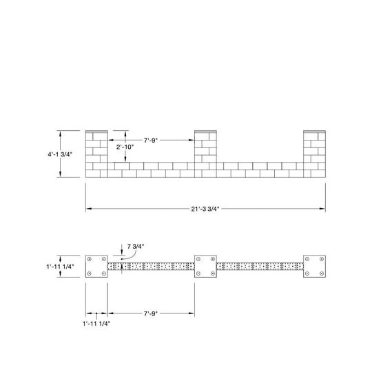 Check out 24" Columns with Half Wall from ByFusion!