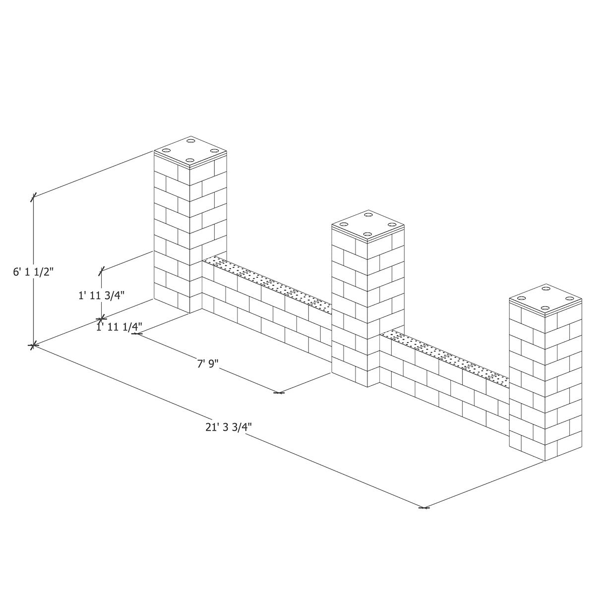 Check out 24" Columns with Half Wall from ByFusion!