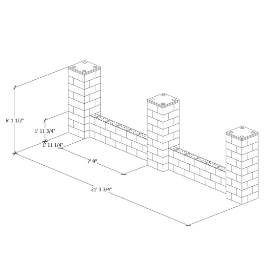 Check out 24" Columns with Half Wall from ByFusion!