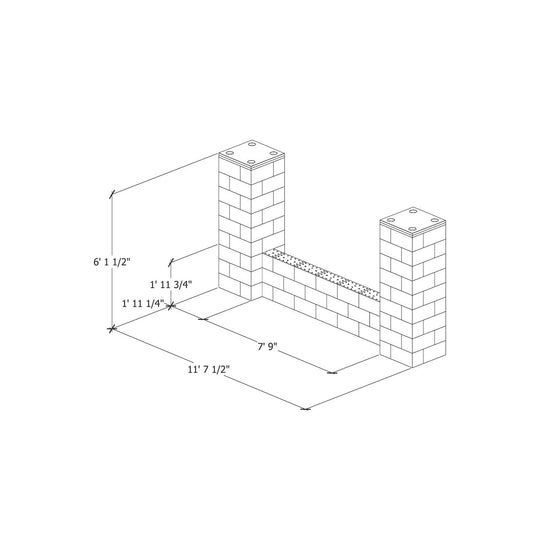 Check out 24" Columns with Half Wall from ByFusion!